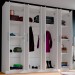 Guarda-Roupa Casal Ele e Ela 8 Portas 8 Prateleiras Malbec Branco Fosco - Panorama Móveis