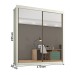 Guarda-Roupa Solteiro Zurique 2 Portas 4 Gavetas Espelhado Off White - Europa Móveis