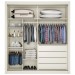 Guarda-Roupa Solteiro Zurique 2 Portas 4 Gavetas Espelhado Off White - Europa Móveis