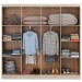 Guarda-Roupa Casal Ele e Ela 8 Portas 8 Prateleiras Malbec Bege - Decibal Móveis