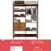 Closet 2 Gavetas 8 Prateleiras 100% Mdf Tw403 Freijó/Preto Fosco - Dalla Costa