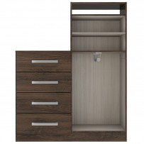 Cômoda Paris 2 Portas 4 Gavetas Cacau - Panorama Móveis