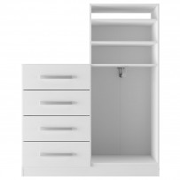 Cômoda Paris 2 Portas 4 Gavetas Branco - Panorama Móveis