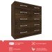 Cômoda 10 Gavetas Torres Cacau - Pnr Móveis
