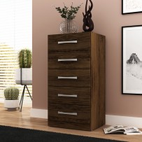 Cômoda 5 Gavetas Savana Cacau - Pnr Móveis