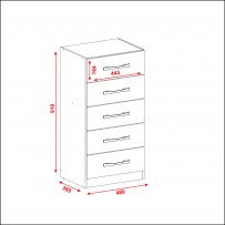 Cômoda 5 Gavetas Savana Cacau - Pnr Móveis