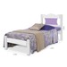 Cama de Solteiro Munique 100% Mdf 2102b1 Branco/Lilas - Gabrielli Móveis