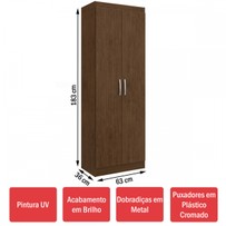 Armário Multiuso Mauí 2 Portas 5 Prateleiras 4090 Amarula - Doripel