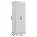 Armário Multiuso Doha 2 Portas com Chave 5 Prateleiras 9595 Branco - Doripel