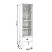 Cristaleira 1 Porta e 1 Gaveta Clássico Cl4006 Branco - Móvel Bento