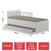 Cama Infantil Bicama 3 Gavetas com Grade 100% Mdf 907910 Branco - Foscarini