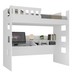 Cama Infantil com Escrivaninha e Grade de Proteção 100% Mdf U231623 Branco - Foscarini