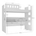 Cama Infantil com Escrivaninha e Grade de Proteção 100% Mdf U231623 Branco - Foscarini