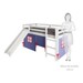 Cama Infantil Kids com Escorregador e Cabaninha em Madeira Maciça 3006 Branco - Arbol Movelaria