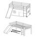 Cama Infantil Kids com Escorregador e Cabaninha em Madeira Maciça 3006 Branco - Arbol Movelaria