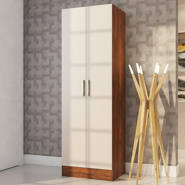 Armário Multiuso 2 Portas Amareto Seda/Off White - Viero Móveis