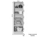 Armário Multiuso 2 Portas Amareto Seda/Off White - Viero Móveis