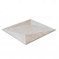 Piso Cerâmico Externo Borda Arredondada - Mosaico Bege Geometric