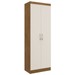 Armário Multiuso Mauí 2 Portas 5 Prateleiras 4090 Off White/Nogueira - Doripel