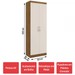 Armário Multiuso Mauí 2 Portas 5 Prateleiras 4090 Off White/Nogueira - Doripel