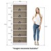 Armário Multiuso Mauí 2 Portas 5 Prateleiras 4090 Off White/Nogueira - Doripel