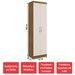Armário Multiuso Ibiza 2 Portas 4 Prateleiras 4099 Off White/Nogueira - Doripel