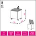 Puff Baú 100% Mdf Ca31 Off White/Geométrico - Dalla Costa