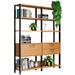Estante para Livros 1 Porta 2 Gavetas 100% Mdf E92 Freijó/Preto Fosco - Dalla Costa