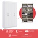 Armário Multiuso Costa Rica 4 Portas 8 Prateleiras 40468 Branco - Pnr Móveis