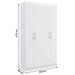Armário Multiuso Costa Rica 4 Portas 8 Prateleiras 40468 Branco - Pnr Móveis