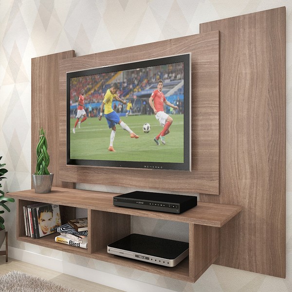 Painel para TV Até 48 Polegadas Anthony 2 Nichos Teka - Pnr Móveis