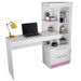 Mesa para Computador Flex 2 Gavetas Nt2010 Branco/Rosa - Notavel
