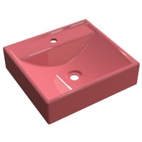 Cuba para Banheiro Quadrada Rosa Q39 - Compace