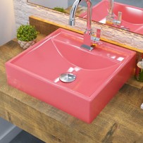Cuba para Banheiro Quadrada Rosa Q39 - Compace