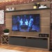 Rack com Painel para TV Até 65 Polegadas 2 Portas Marrom/Preto 2022 - Quiditá Móveis