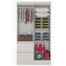 Guarda-Roupa Infantil Maragogi 4 Portas 2 Gavetas Flex Branco/Rosa Brilho - Atualle Móveis