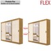 Guarda-Roupa Casal Sorento 3 Portas 3 Gavetas com Espelho Flex Canelato Rústico/3d Natura Off White - Atualle Móveis