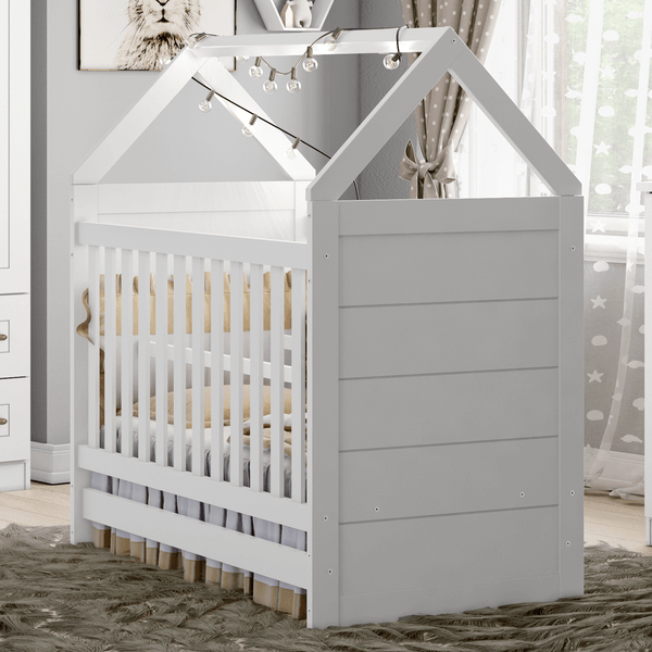Berço Americano Montessoriano 2 em 1 100% Mdf Branco Hp - Henn