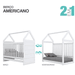Berço Americano Montessoriano 2 em 1 100% Mdf Branco Hp - Henn