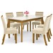 Mesa de Jantar 4 Lugares Maristela Nature/Off White/Linho - Bci Móveis