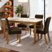 Mesa de Jantar 4 Lugares Maristela Nature/Off White/Marrom - Bci Móveis