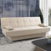 Sofá Cama Loft Reclinável Nude - Viero Móveis