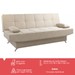 Sofá Cama Loft Reclinável Nude - Viero Móveis