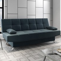 Sofá Cama Loft Reclinável Azul Infinito - Viero Móveis