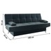 Sofá Cama Loft Reclinável Azul Infinito - Viero Móveis