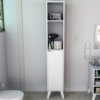 Armário Multiuso 1 Porta 3 Prateleiras Branco - Appunto