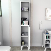 Armário Multiuso 1 Porta 3 Prateleiras Branco - Appunto