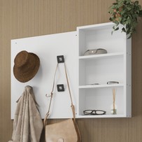 Cabideiro 2 Prateleiras Branco Tx - Móveis Bentec