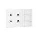 Cabideiro 2 Prateleiras Branco Tx - Móveis Bentec