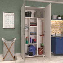 Armário Multiuso 2 Portas 100% Mdf 1293 Branco - Foscarini